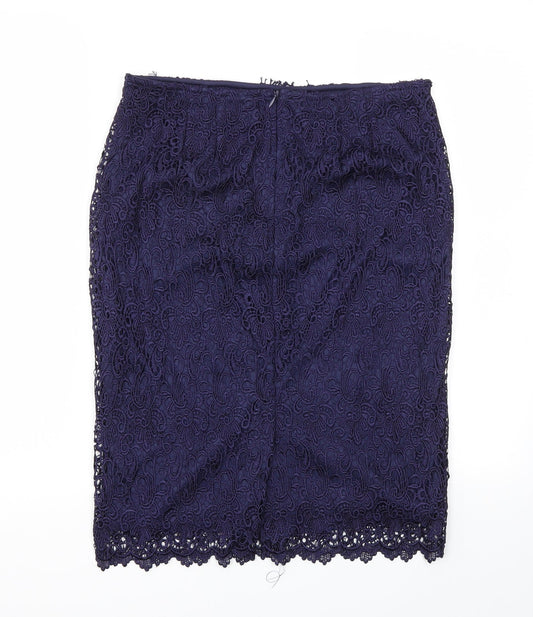Redoute Womens Blue A-Line Skirt Size 10