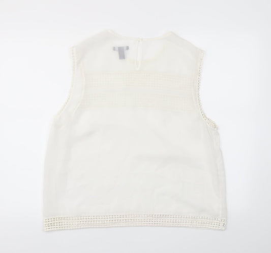 Gap Womens Ivory Basic Blouse Size XL