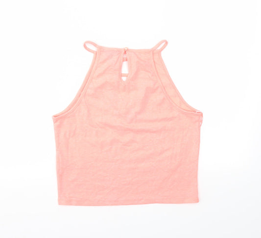 Select Womens Pink Basic T-Shirt Size 14