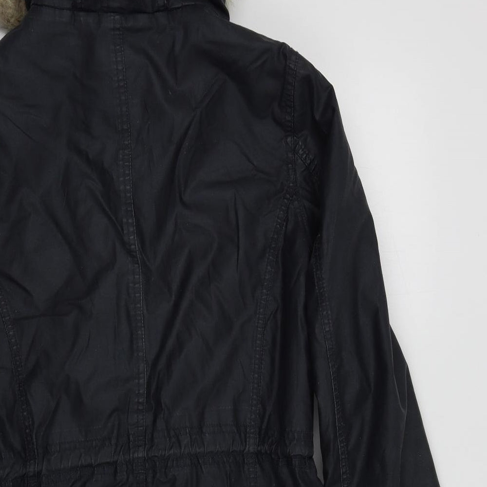 M&S Womens Blue Overcoat Coat Size 10