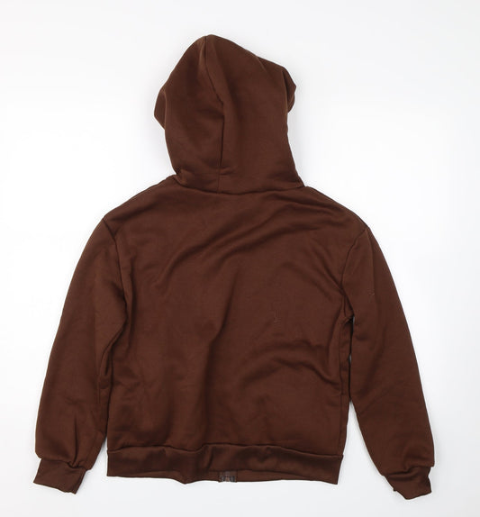 Shien Womens Brown Full Zip Hoodie Size S