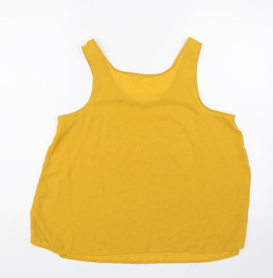 Preworn Womens Yellow Basic Tank Size M