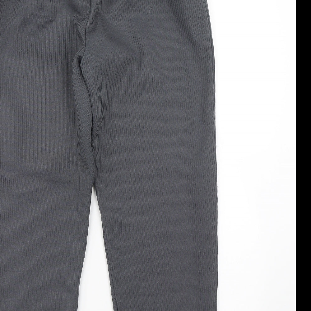 WT Womens Green Striped Cropped Trousers Size 12 L22 in