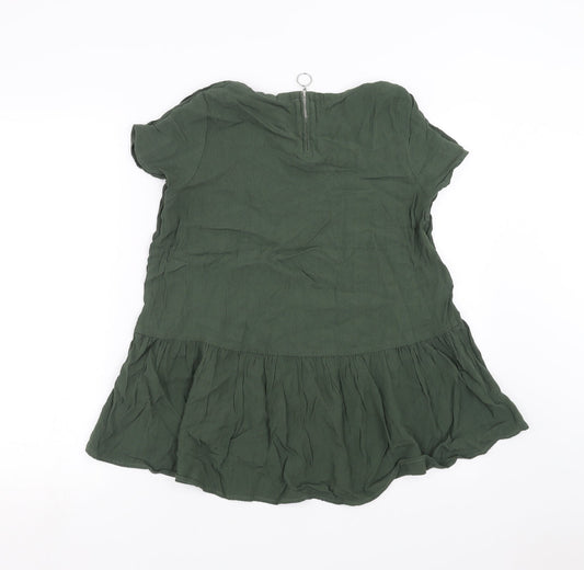 Numph Womens Green Basic Blouse Size 6