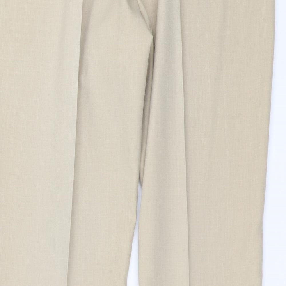 BHS Womens Beige Trousers Size 16 L30 in
