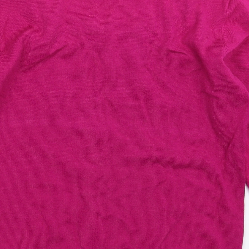 Just Elegance Womens Pink Knit Pullover Jumper Size S