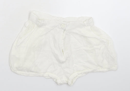 Nasty Gal Womens White Hot Pants Shorts Size 4