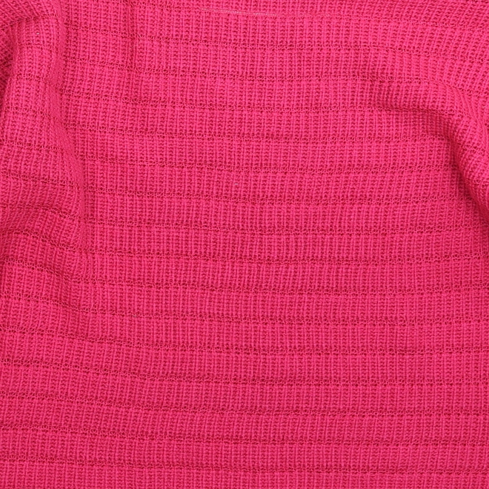 Preworn Womens Pink Knit Pullover Jumper Size L