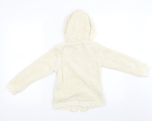 Chlo� Girls White Basic Jacket Jacket Size 8 Years