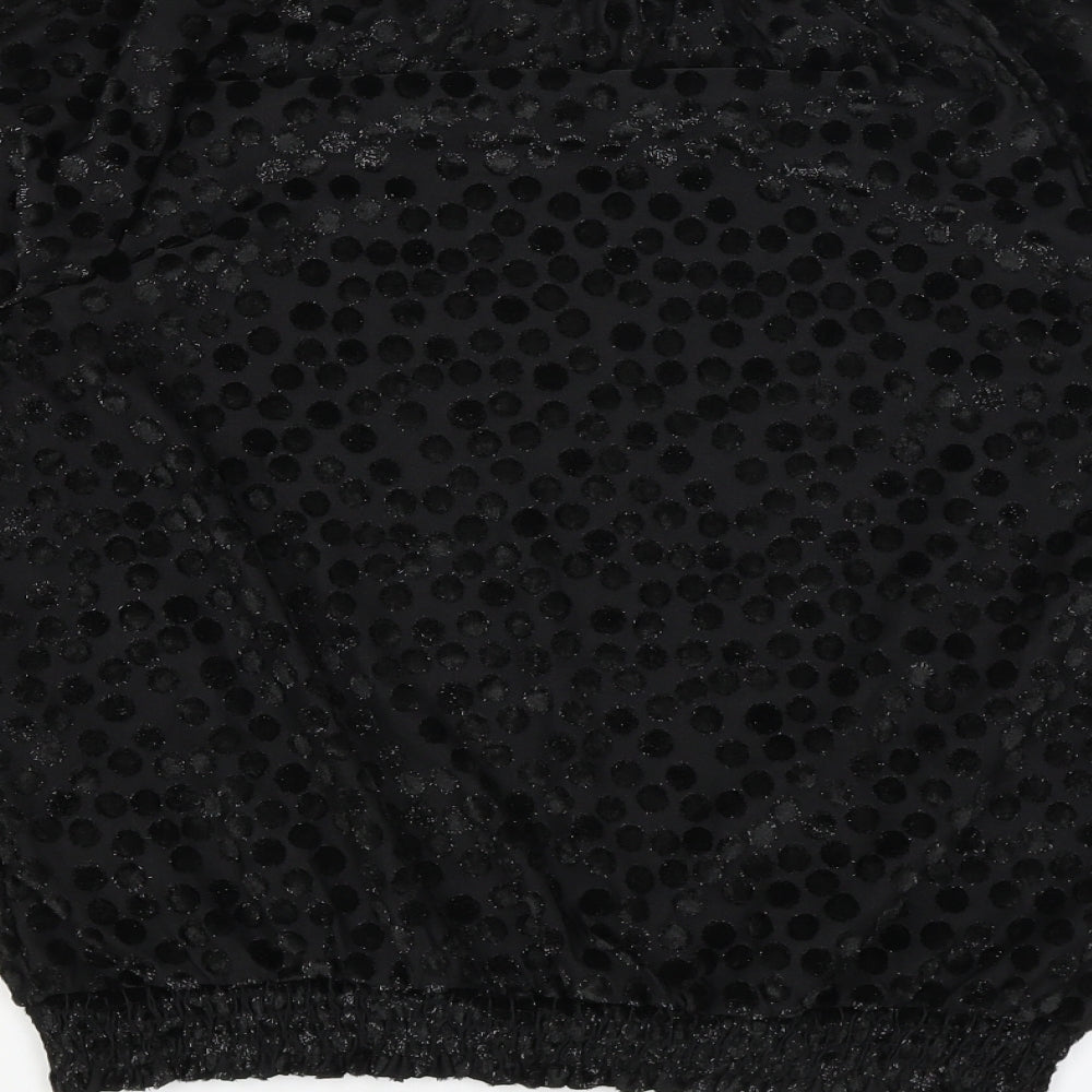 M&S Womens Black Polka Dot Pullover Jumper Size 10
