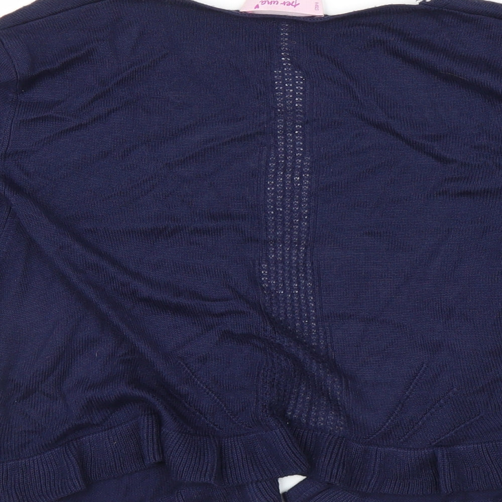 Per Una Womens Blue Cardigan Jumper Size 14
