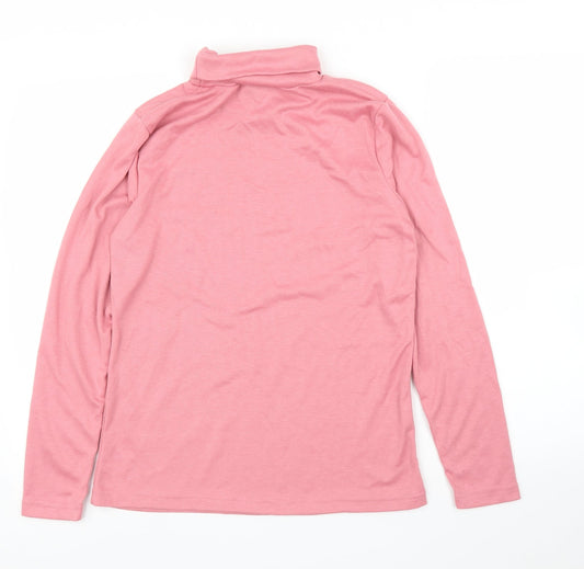 Afibel Womens Pink Basic Blouse Size 14