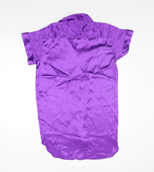 wild orchid Womens Purple Basic Button-Up Size 12
