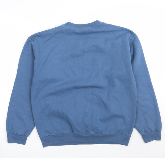 Gildan Mens Blue Pullover Jumper Size M