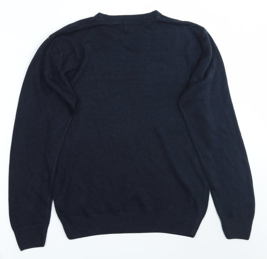 Easy Mens Blue Pullover Jumper Size M