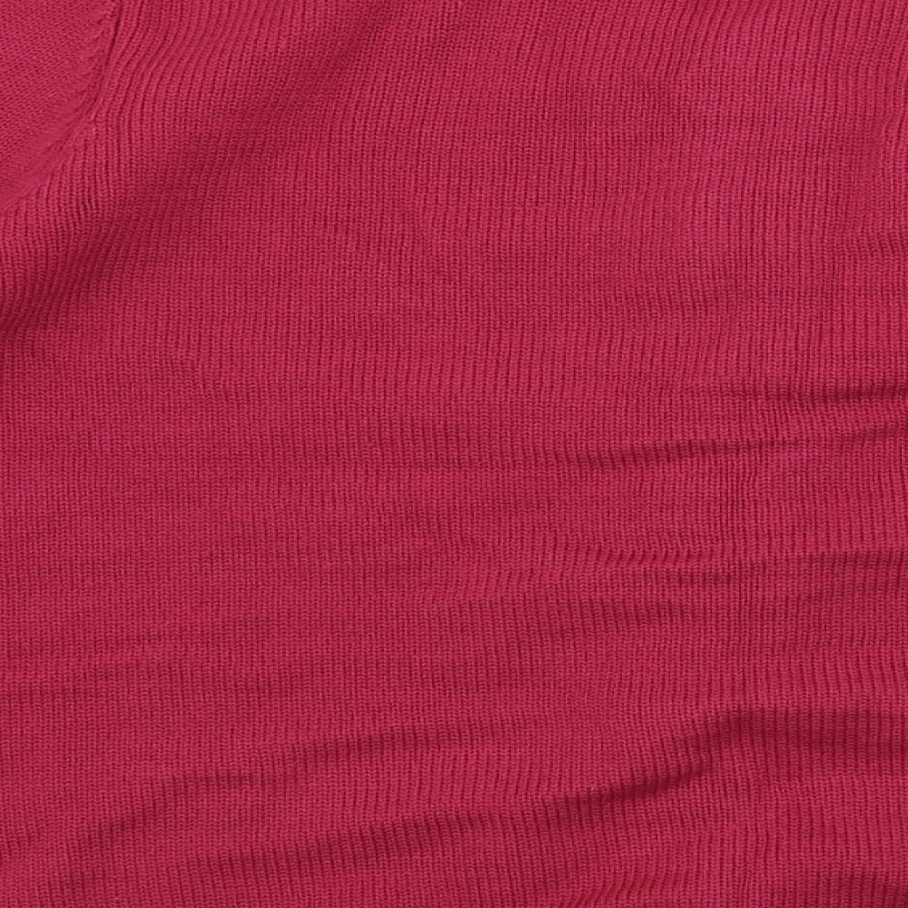 BM Womens Pink Cardigan Jumper Size M