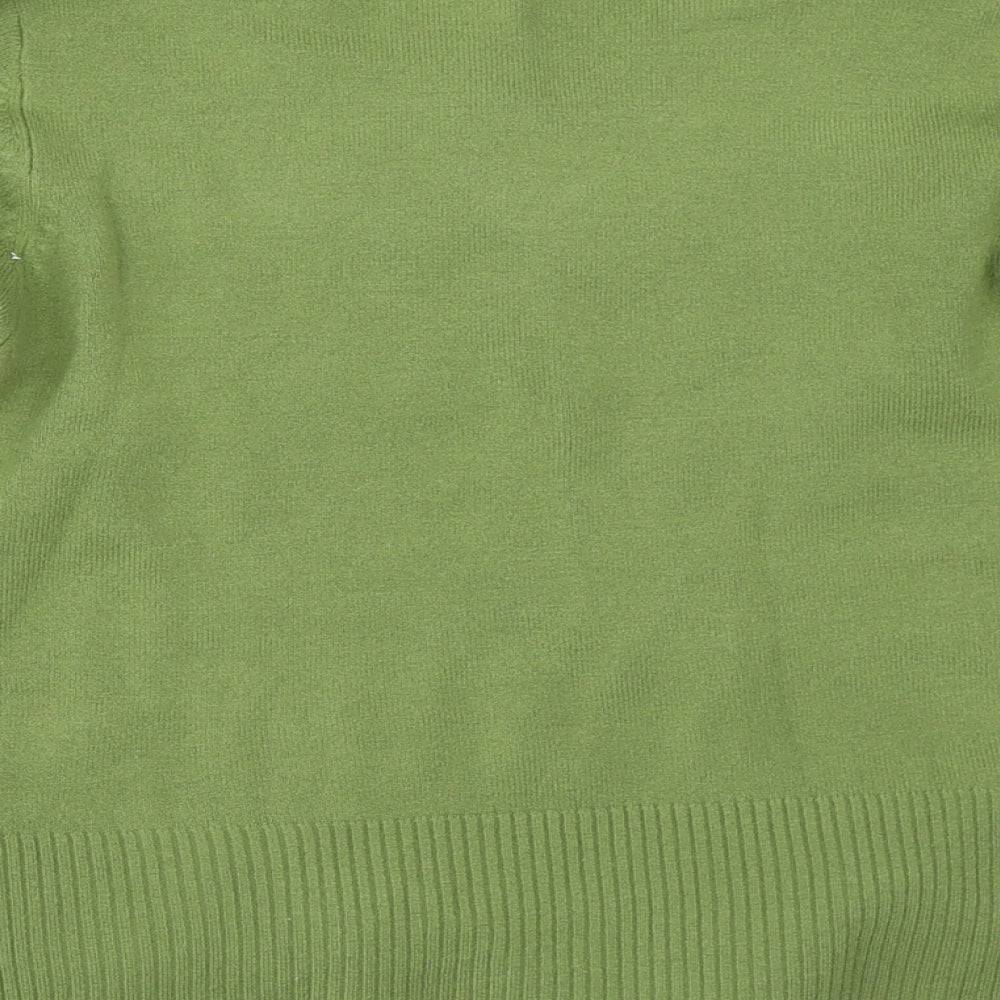 Filati Womens Green Pullover Jumper Size L