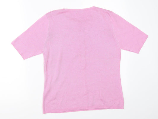 Debenhams Womens Pink Basic T-Shirt Size 16