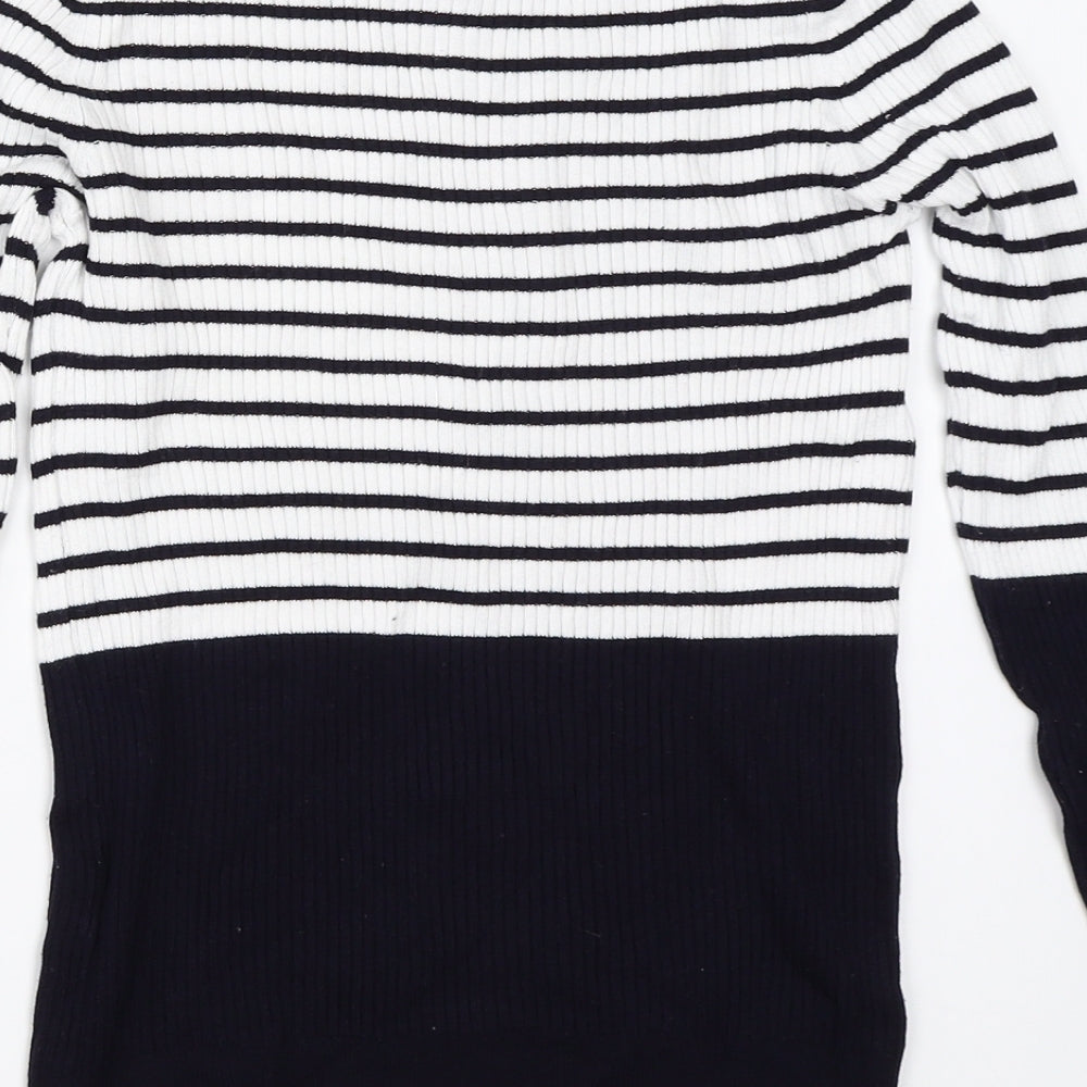 Principles Womens Blue Striped Pullover Jumper Size 12
