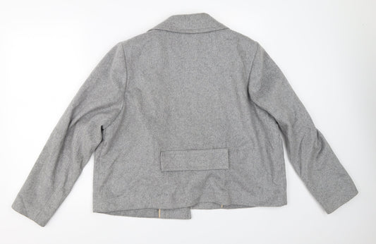 Marks and Spencer Womens Grey Overcoat Coat Size 18