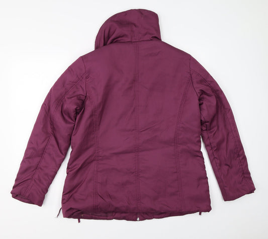 Klass Womens Purple Overcoat Coat Size M