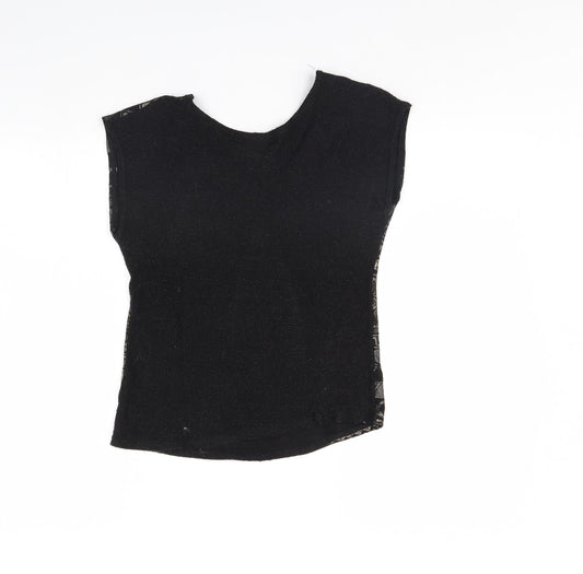 Dolls Womens Black Basic Tank Size 10