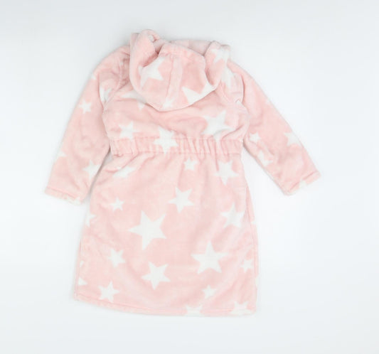 m&s Girls Pink Spotted Cami Robe Size 5 Years