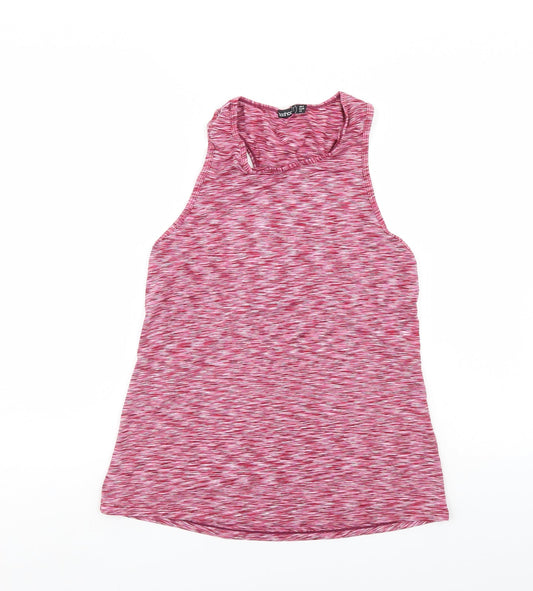 Boohoo Womens Pink Basic Tank Size 8