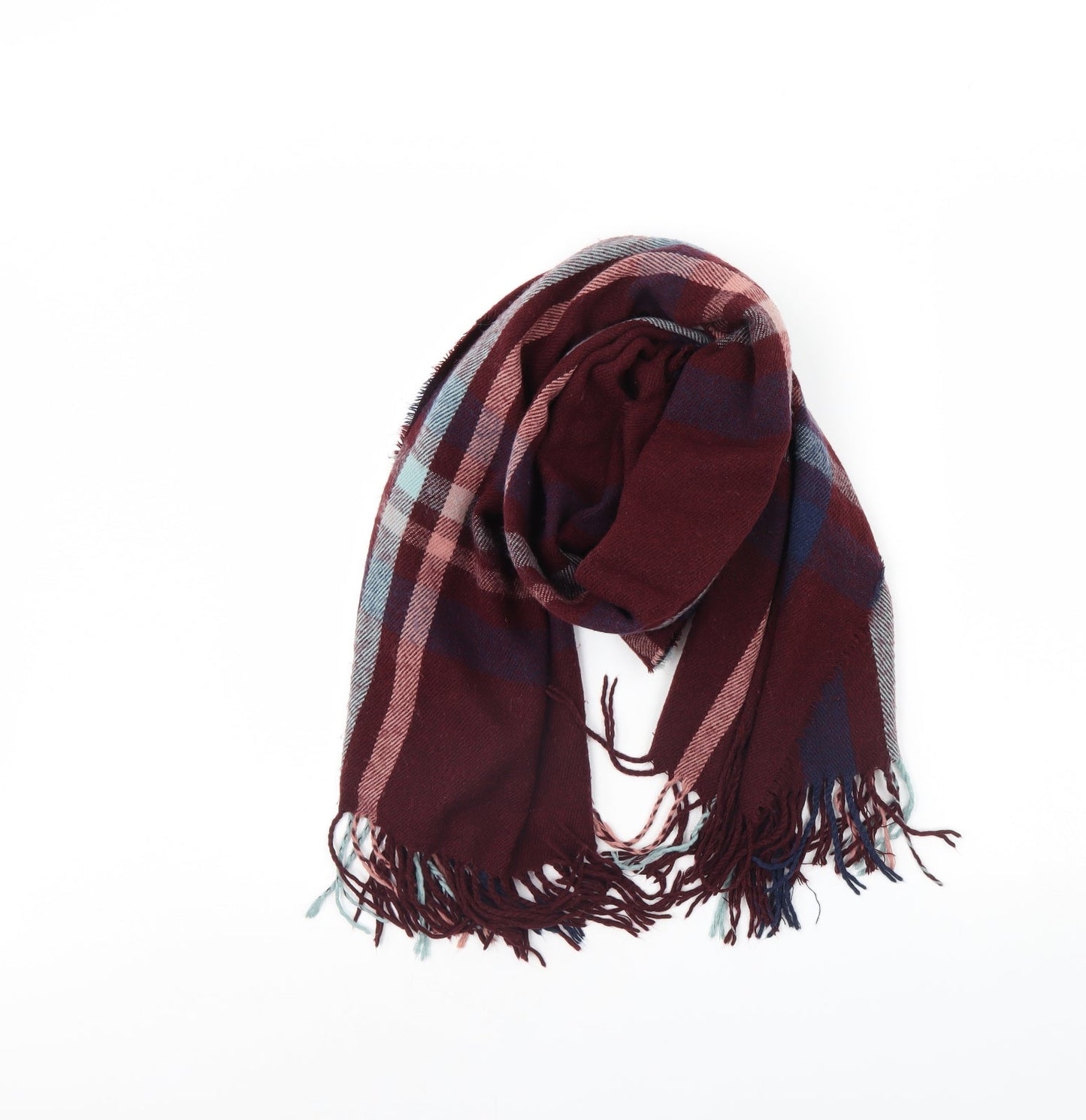 Preworn Womens Purple Check Scarf