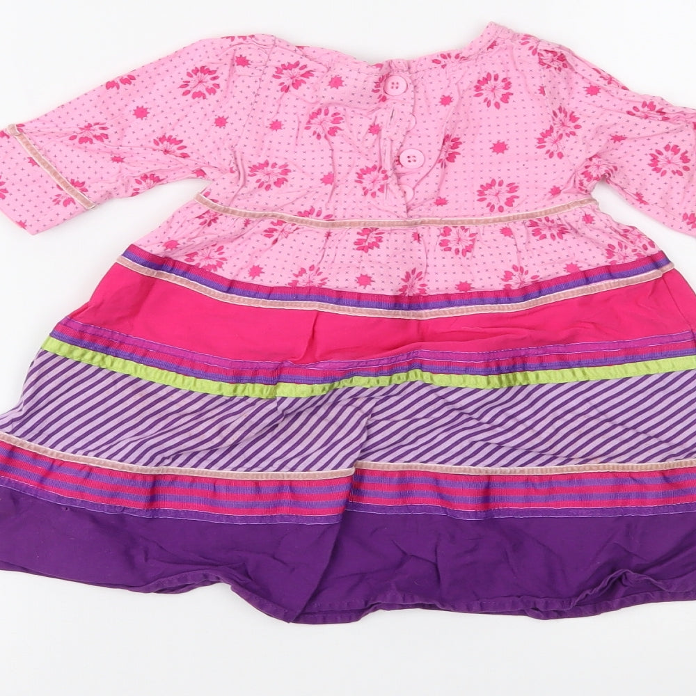 Brand and care label for Debenhams girls’ multicoloured fit & flare, size 9-12, months