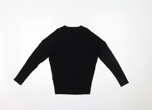 Topshop Womens Black Basic Blouse Size 8