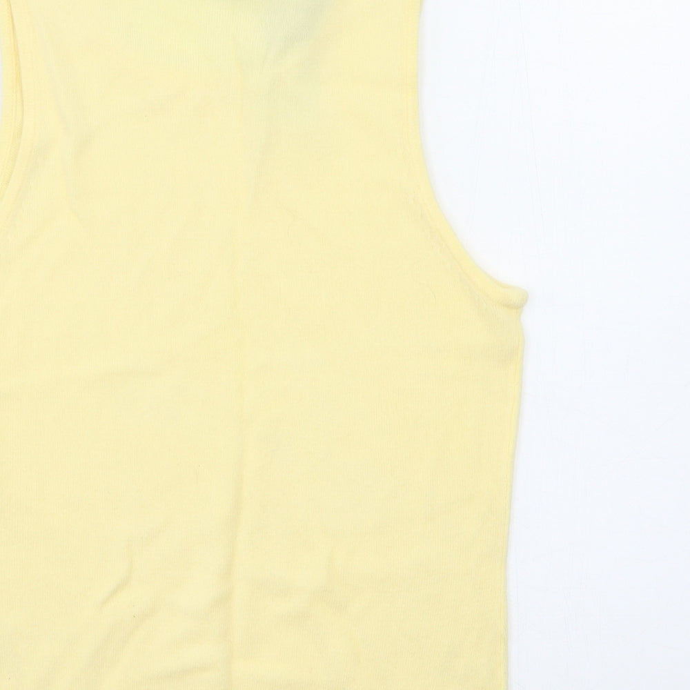 Debbie Morgan Womens Yellow Vest Jumper Size S