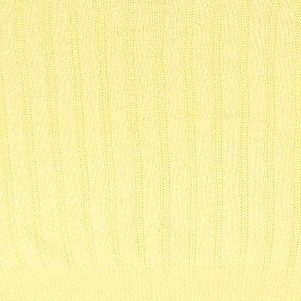 Compliments Womens Yellow Knit Pullover Jumper Size M