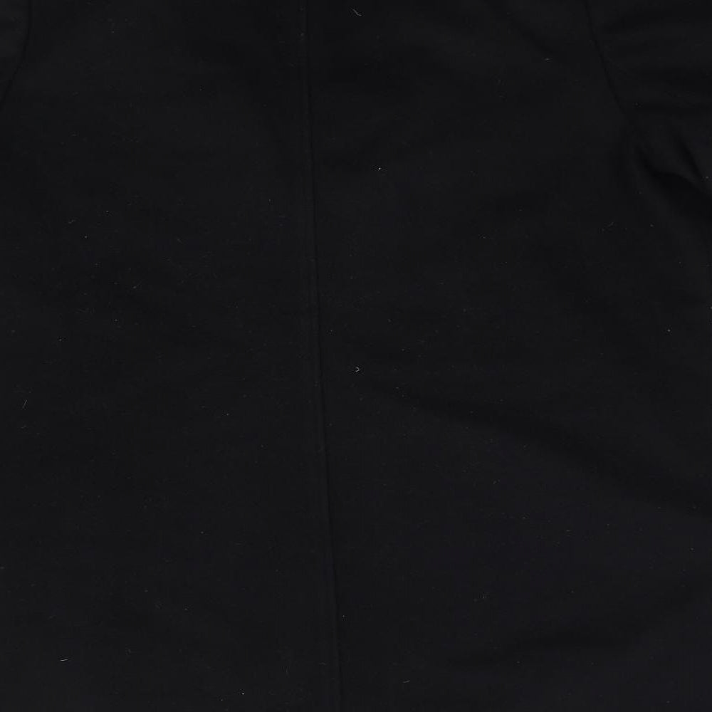 M&S Womens Black Overcoat Coat Size 8