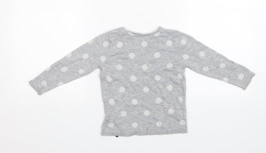 H&M Baby Grey Polka Dot Pullover Jumper Size 24 Months