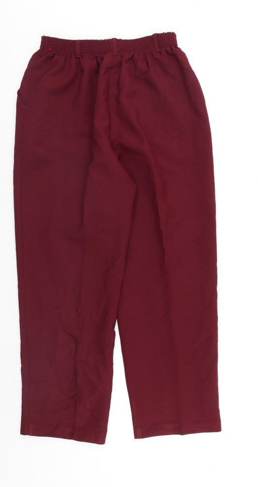 Carriage court Womens Purple Trousers Size 14 L27 in - Elastic Waist
