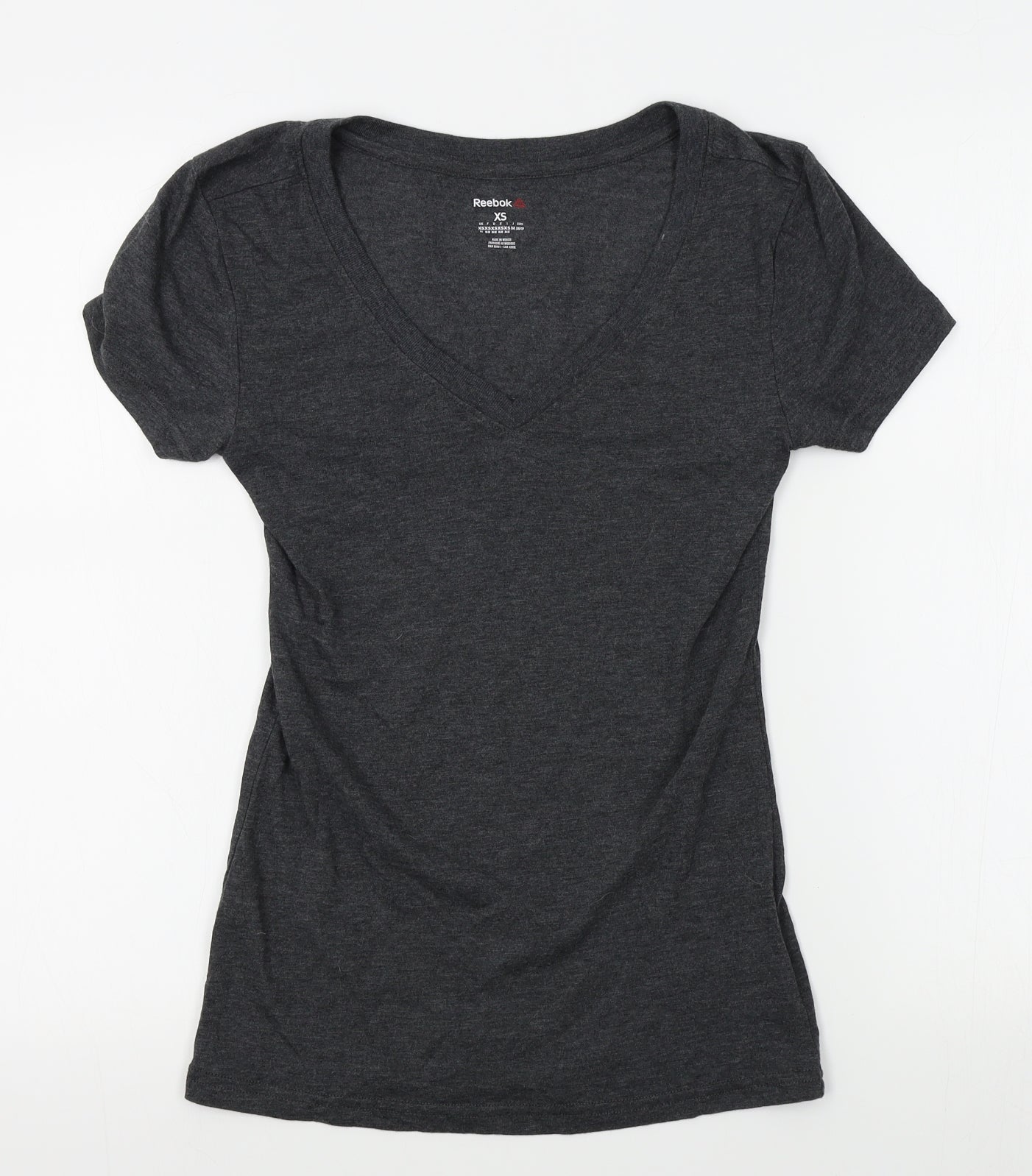 Reebok Womens Grey   Basic T-Shirt Size XS