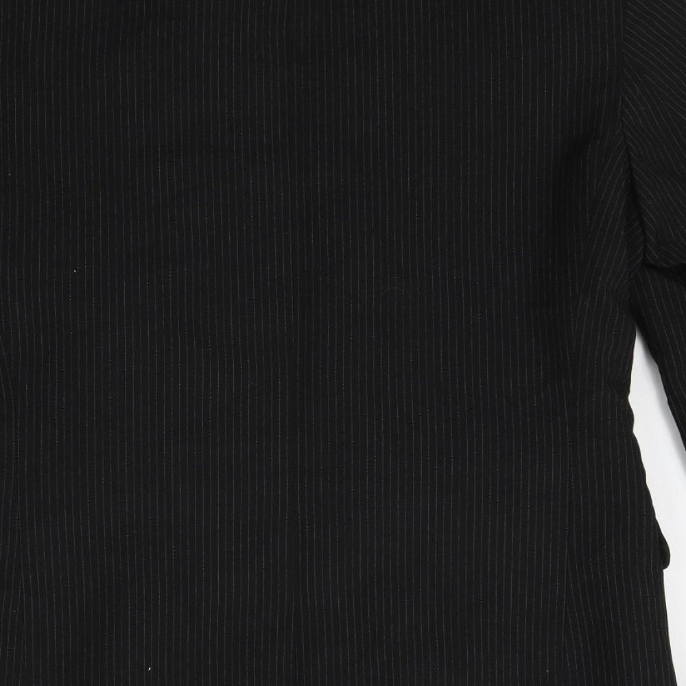 Essentials Mens Black Striped Jacket Blazer