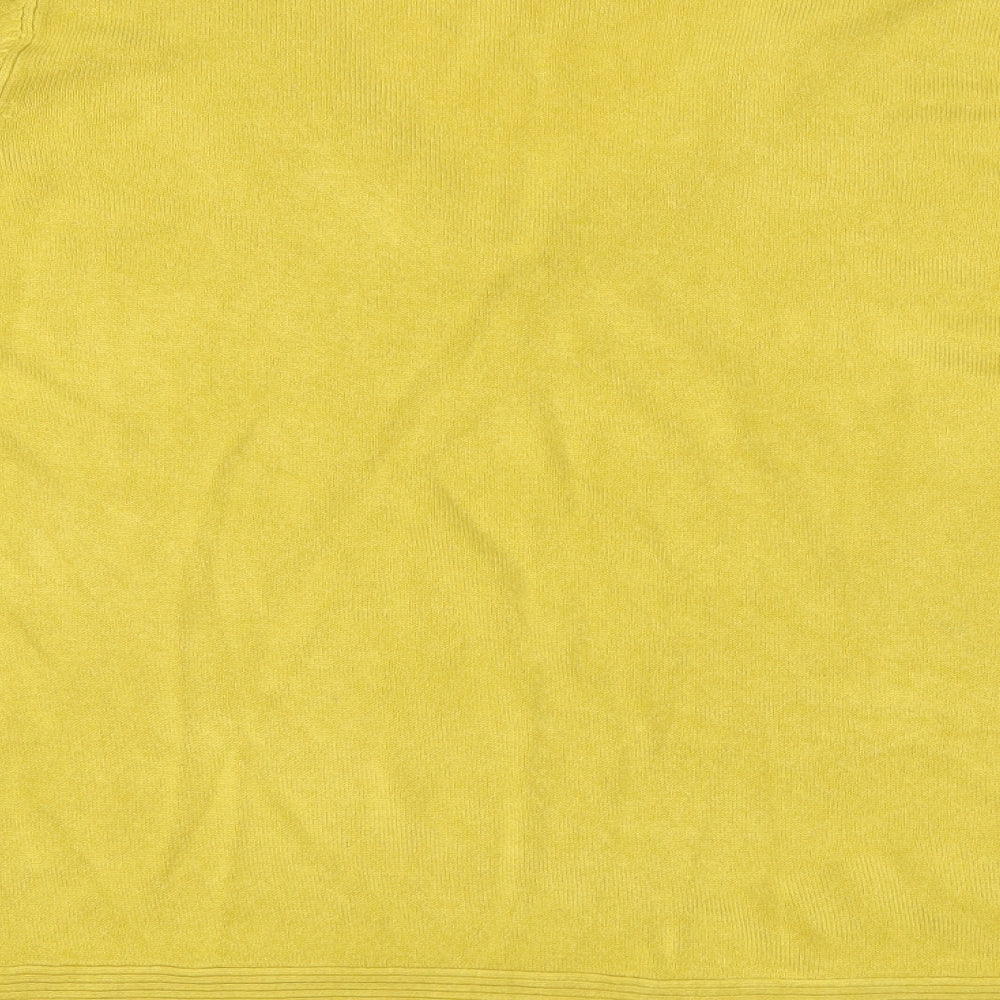 M&S Womens Yellow Pullover Jumper Size 16