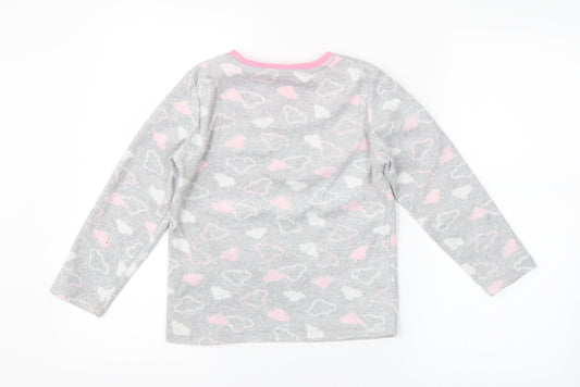 YD Girls Grey Geometric Pyjama Top Size 7-8 Years