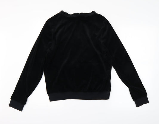 M&S Womens Black Full Zip Sweatshirt