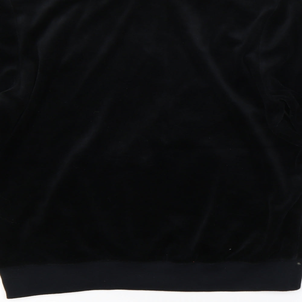 M&S Womens Black Full Zip Sweatshirt