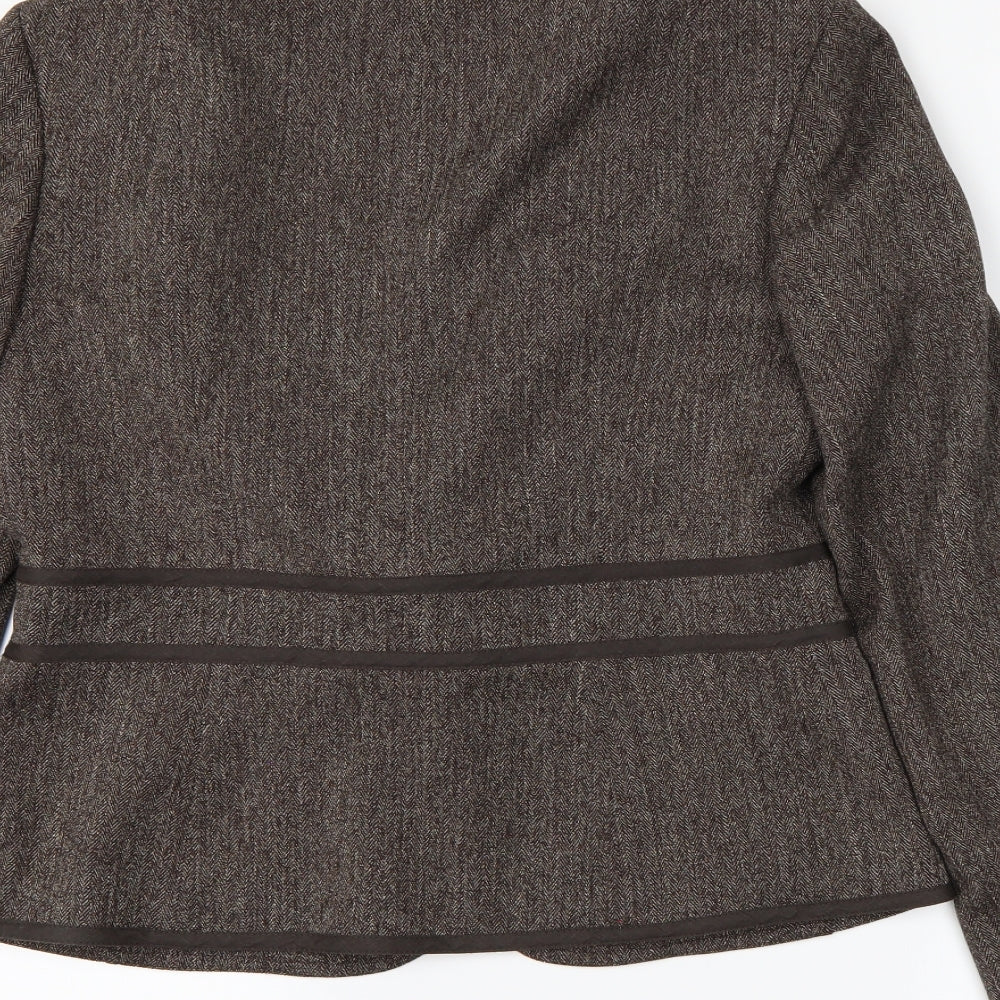 Principles Womens Brown Jacket Suit Jacket Size 12