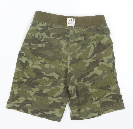 Gap Boys Green Camouflage Sweat Shorts Size 5 Years