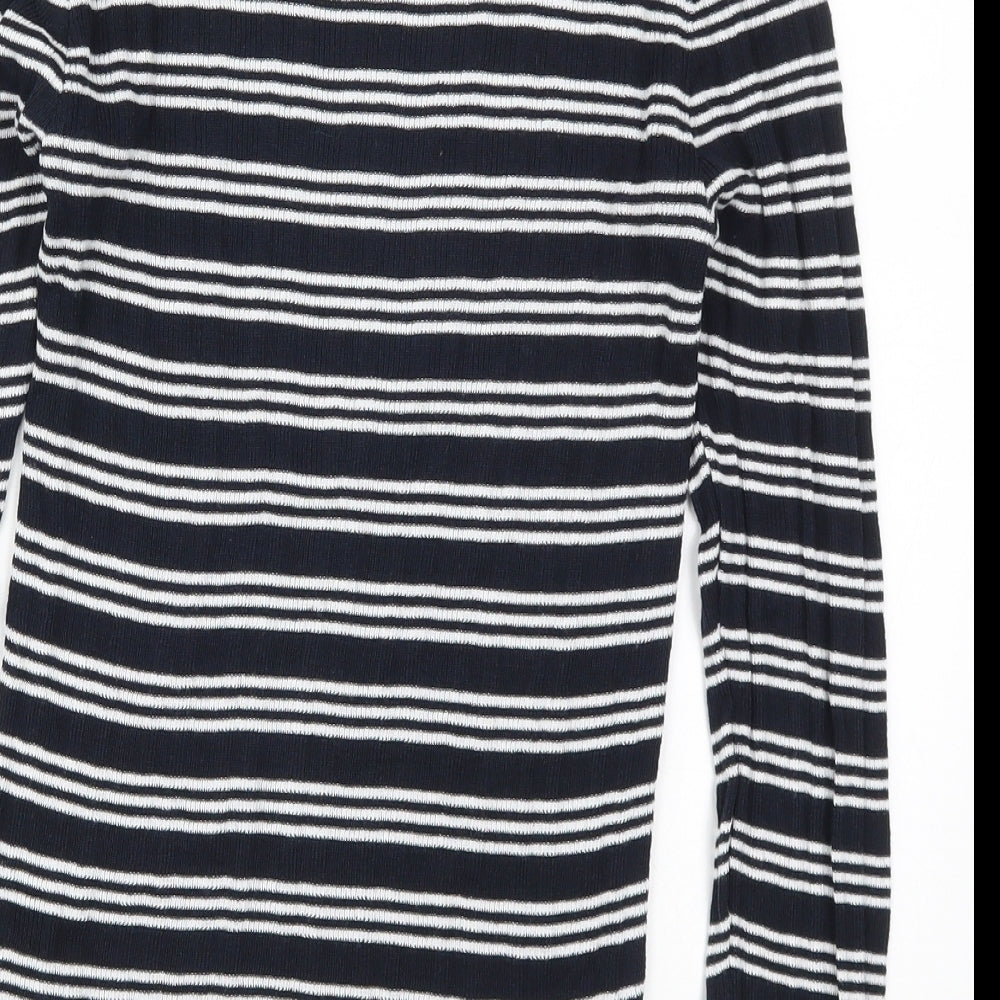 Primark Womens Blue Striped Pullover Jumper Size 10