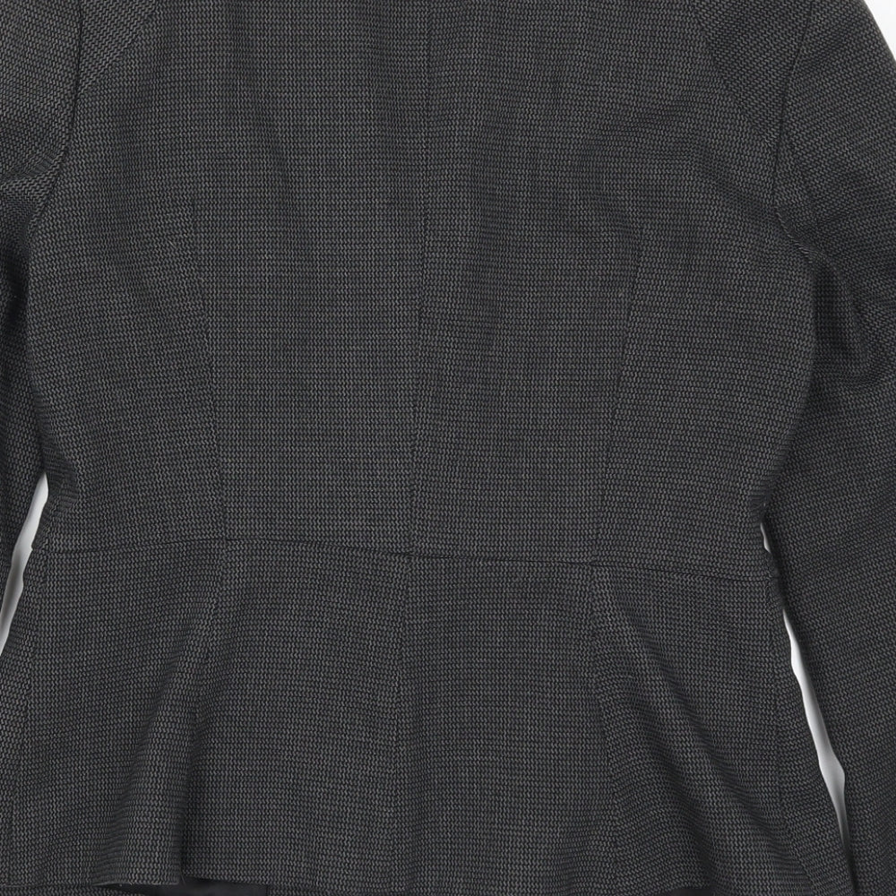 NEXT Womens Grey Geometric Jacket Suit Jacket Size 8