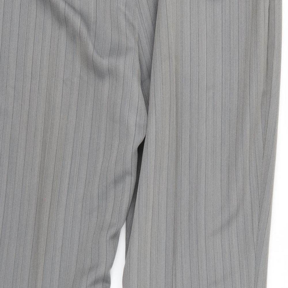 Agenda Womens Grey Herringbone Trousers Size 22 L27.5 in
