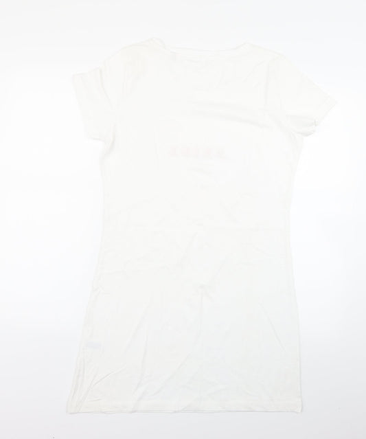 Preworn Womens White Basic T-Shirt Size M - Bride