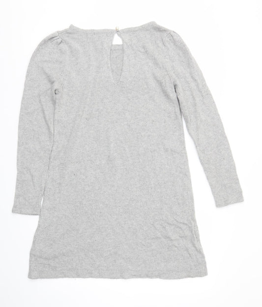 H&M Womens Grey Houndstooth Jumper Dress Size M