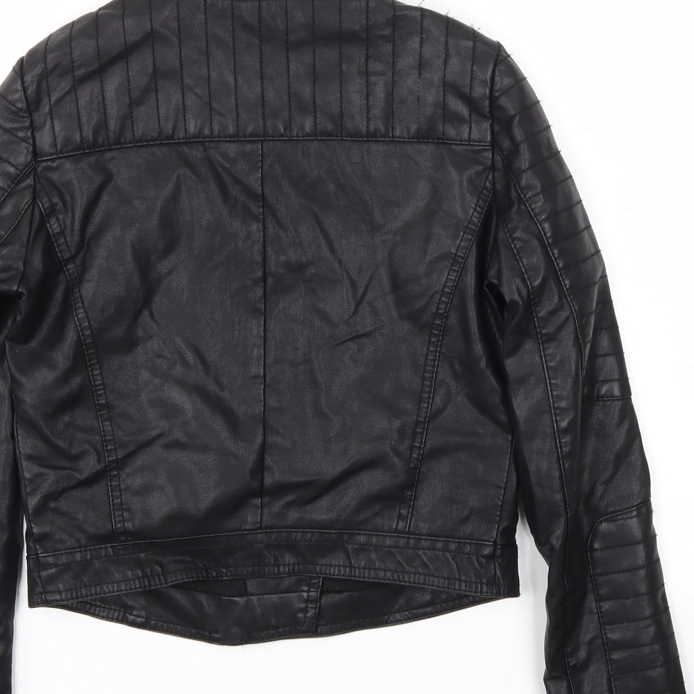 TOPSHOP Womens Black Jacket Size 4